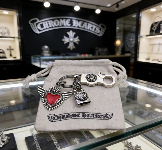 Chrome Hearts Heart Shape Keychain Bag Charm Gift