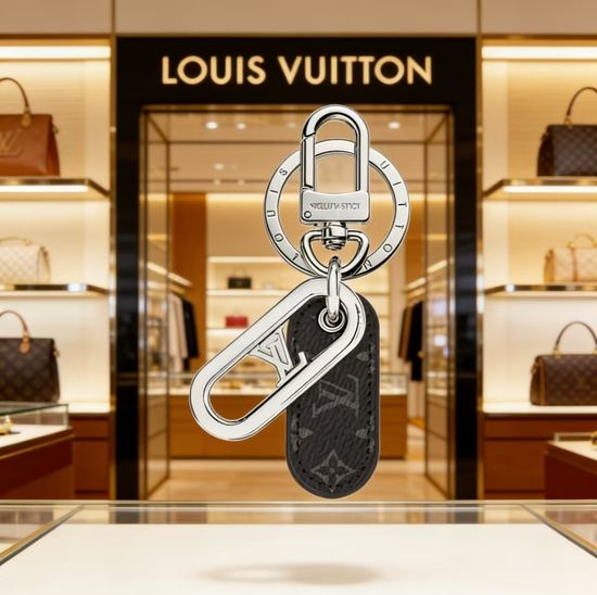 Louis Vuitton LV Mixed Material Bag Charm Keychain
