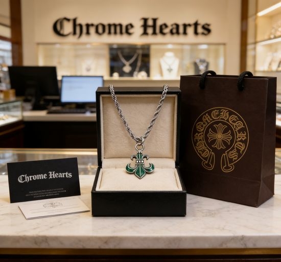 Chrome Hearts Vintage Twisted Chain Cross Necklace