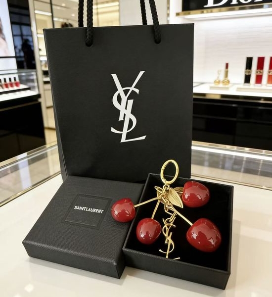 Yves Saint Laurent YSL Cherry Shaped Bag Charm