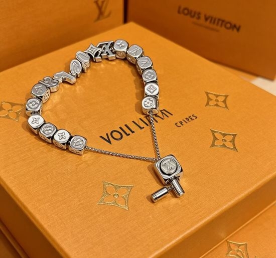 Louis Vuitton LV Dice Shaped Charm Metal Bracelet
