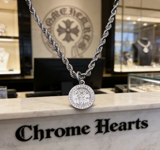 Chrome Hearts Vintage Twist Cross Pattern Necklace