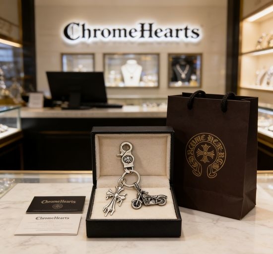Chrome Hearts Retro Motorcycle Detailed Hanging Pendant
