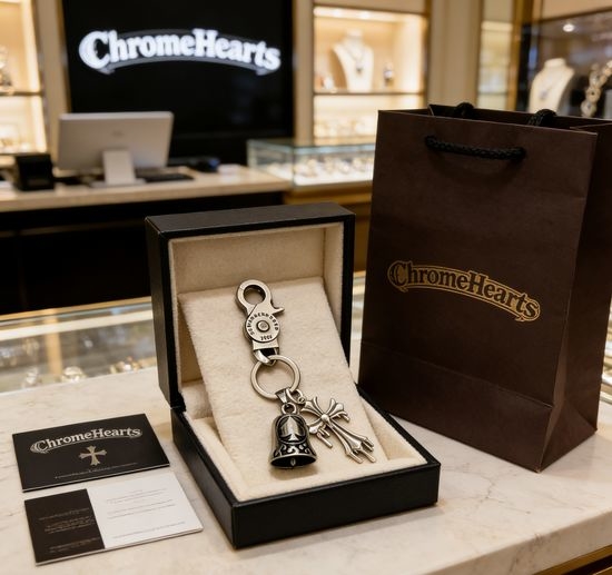 Chrome Hearts Vintage Charm Crossbell Keychain Accessory