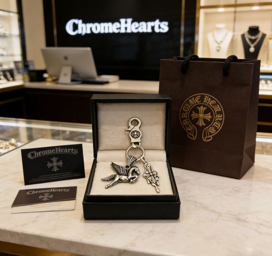 Chrome Hearts Inlaid Diamond Pegasus Keychain Ornament