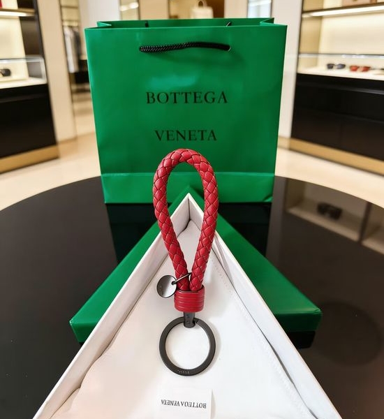 Bottega Veneta BV Sheepskin Woven Keychain Bag Charm