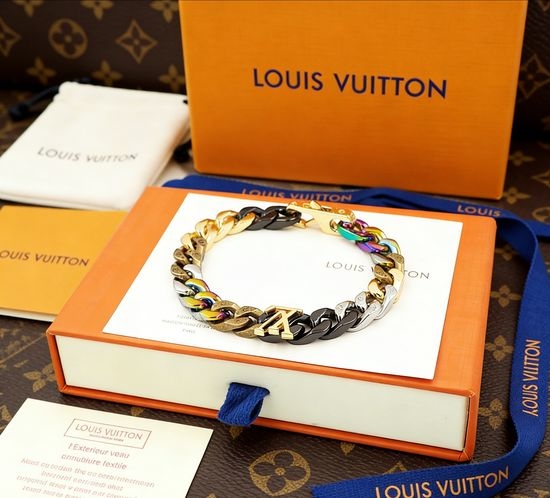 Louis Vuitton LV Rainbow Cut Bracelet Engraved Modern Jewelry