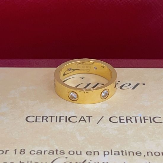 Cartier Gold Six-Diamond Band Ring