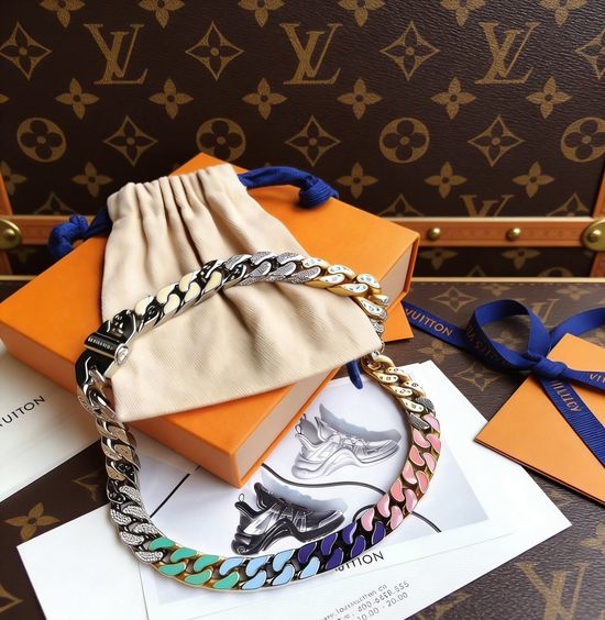 Louis Vuitton LV Macaron-Inspired Enamel and Diamond Necklace