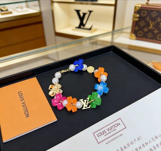 Louis Vuitton LV Flower Beaded Adjustable Bracelet