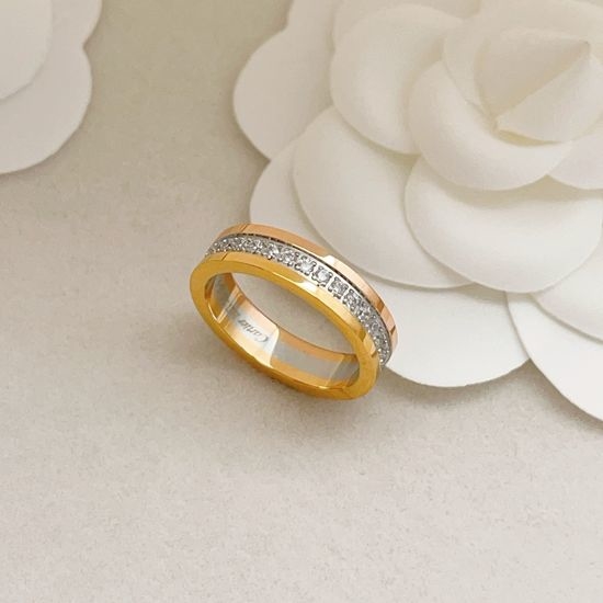 Cartier Rose Gold Paved Diamond Ring