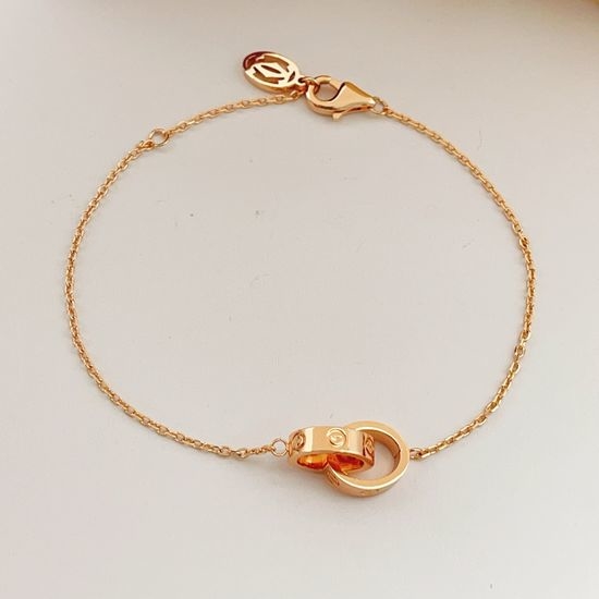 Cartier Rose Gold Double Ring Bracelet