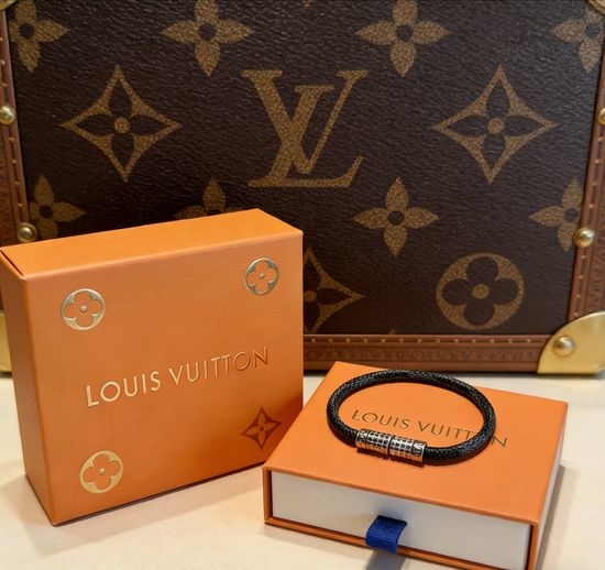 Louis Vuitton LV Canvas Bracelet with Decorative Buckle