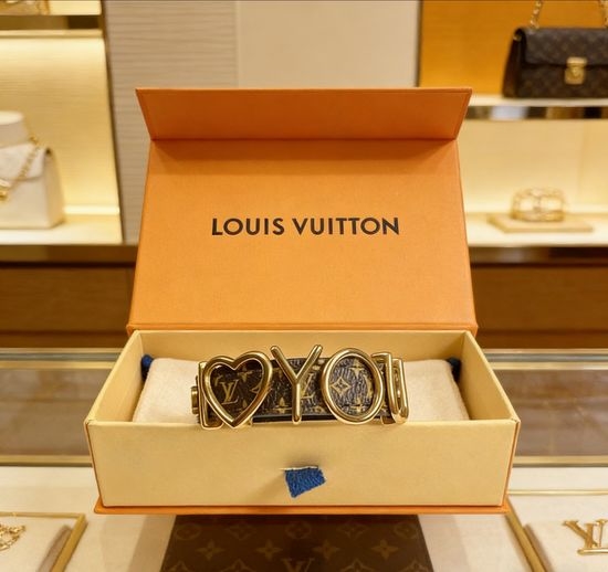 Louis Vuitton LV Simple Printed Leather Bangle
