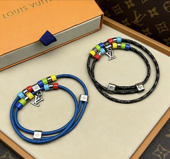 Louis Vuitton LV Adjustable Double Circle Beaded Bangle