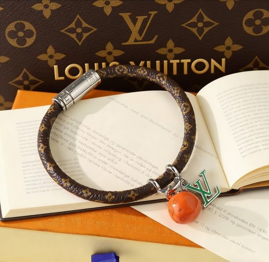 Louis Vuitton LV Assorted Pendant Leather Bracelet