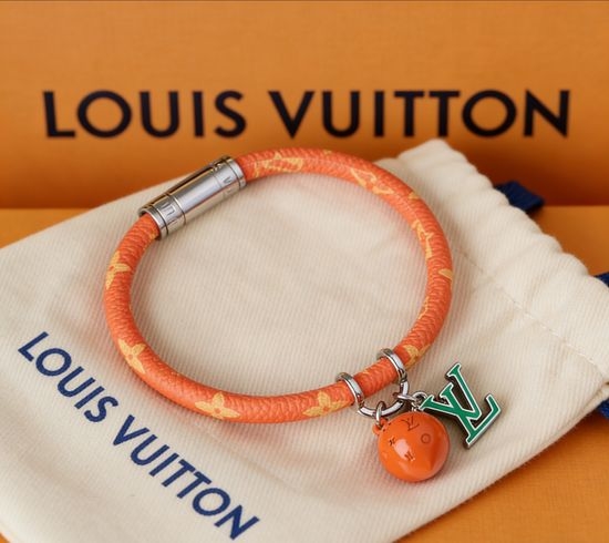 Louis Vuitton LV Orange Pendant Delicate Bracelet