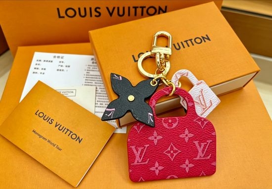 Louis Vuitton LV Flower Lock Pendant Keychain Bag Accessory