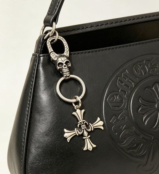 Chrome Hearts Fleur-de-lis Cross Pendant Keychain