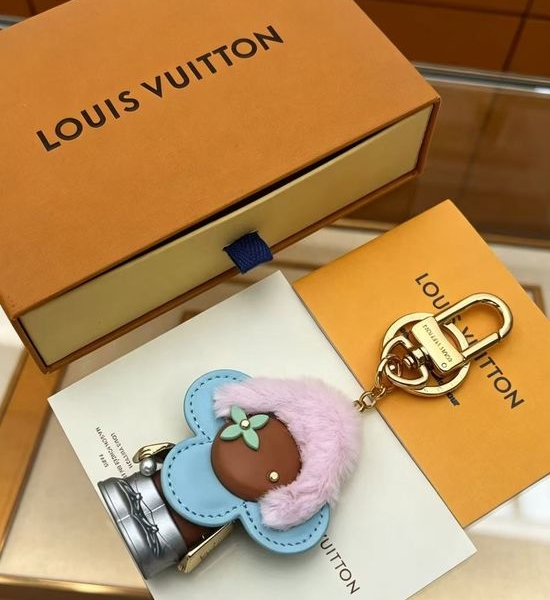 Louis Vuitton LV Cute Fluffy Doll Bag Charm Pendant