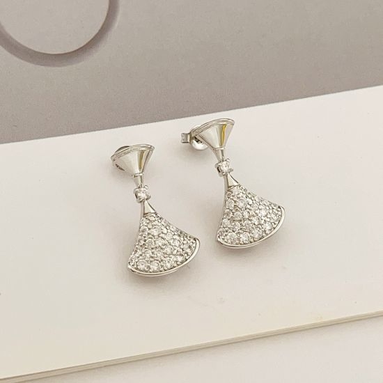 Bvlgari Fan Shape Stud Earrings
