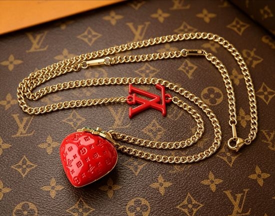 Louis Vuitton LV Strawberry Pendant Classic Pattern Necklace