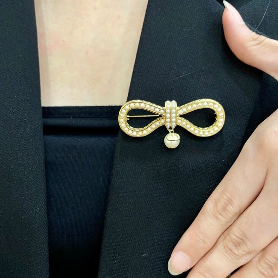 Christian Dior CD Classic Style Brooch Premium Brass Material High Quality