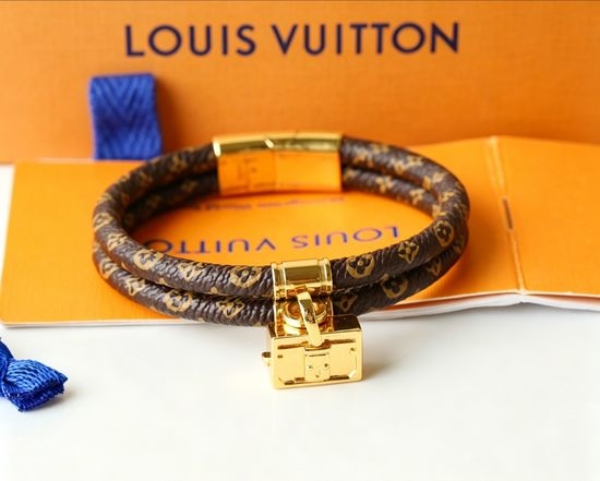 Louis Vuitton LV Double Strand Lock Decor Bracelet