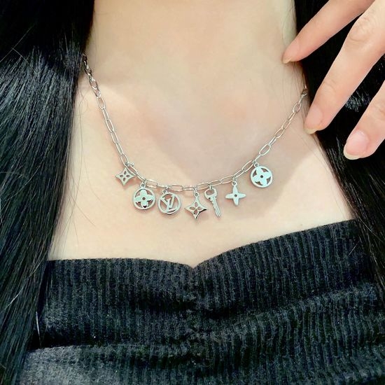 Louis Vuitton LV Vintage Unique Pendant Necklace