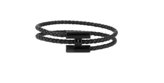 Hermes Double Wrap Leather Cord Bangle Classic Style