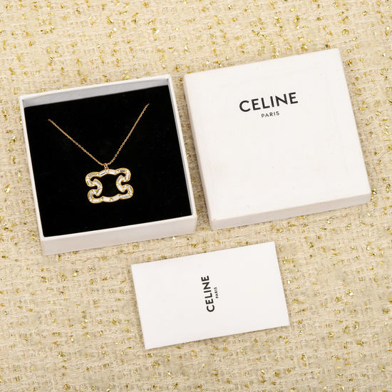 Celine Hollowed Pendant Necklace