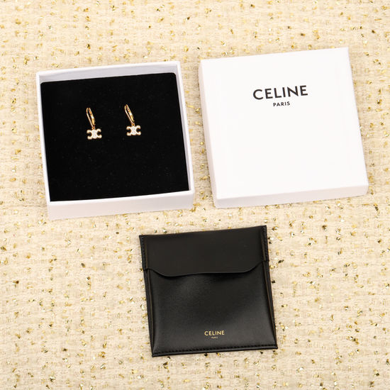 Chanel Full Diamond Logo Earrings