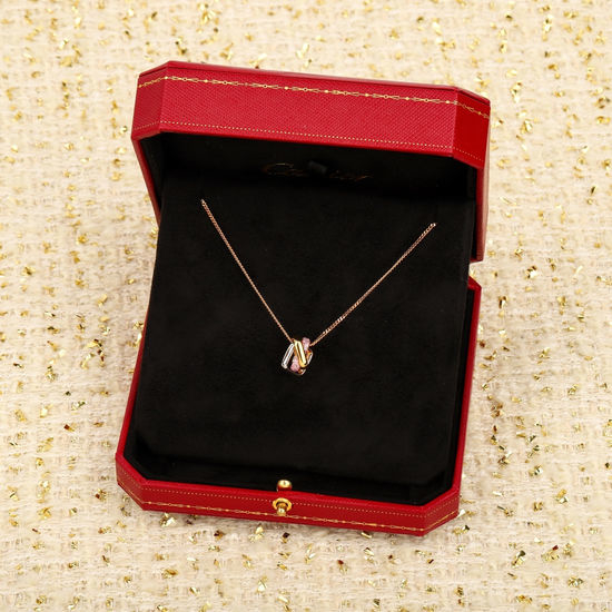 Cartier Three Color Intertwined Circle Necklace