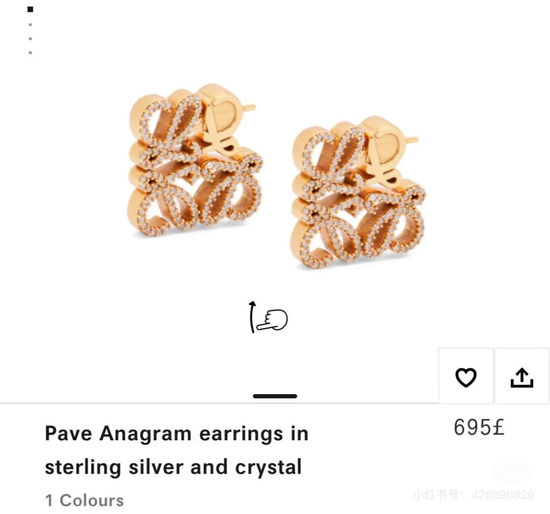 Loewe Exquisite Rhinestone Inlaid Stud Earrings