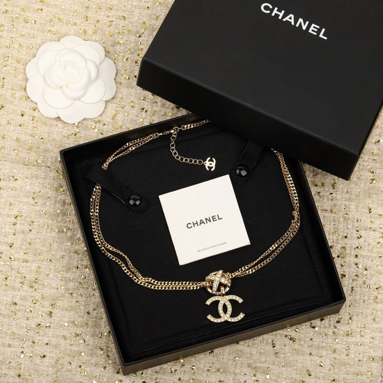 Chanel Classic Cross Pendant Necklace