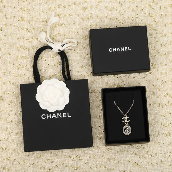 Chanel Heavy Craft Rhinestone Pendant Necklace