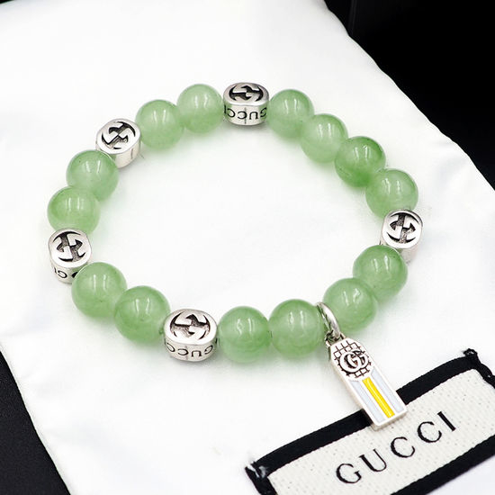 Gucci Vintage Green Beaded Bracelet
