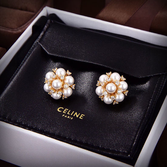 Celine Snowflake Pearl Dangle Earrings