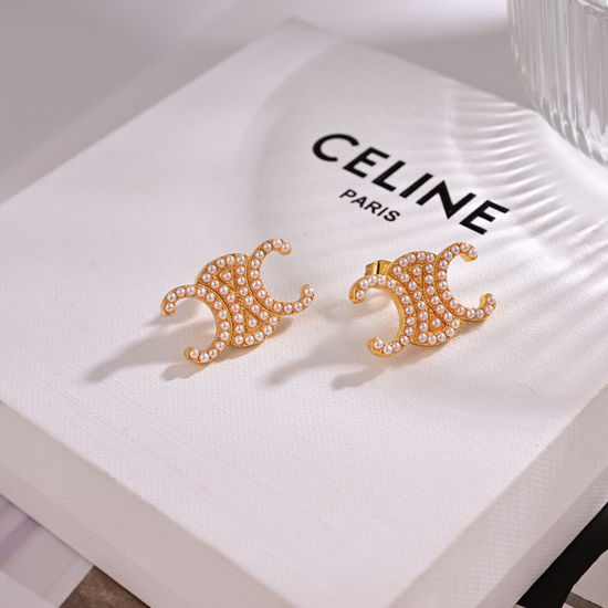 Celine Simple Fashion 18K Gold Plated Earrings