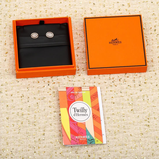 Hermes Classic Silver Pig Nose Stud Earrings