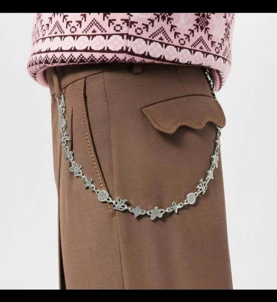 Louis Vuitton LV Patterned Carved Metal Waist Chain