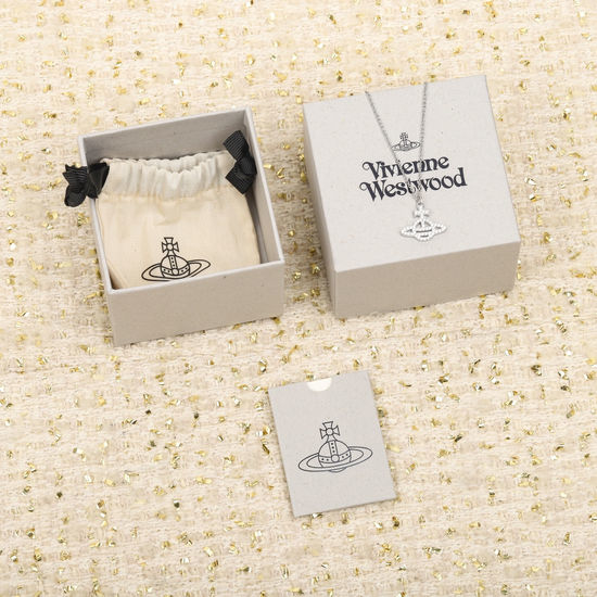Vivienne Westhood Delicate Rhinestone Planet Stud Earrings