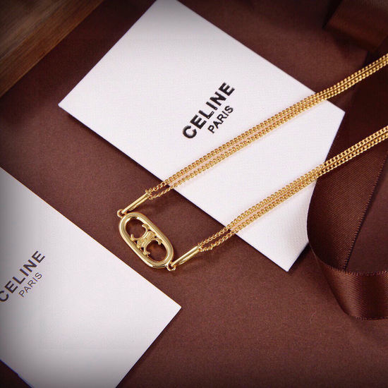 Celine Unique Golden Arc Shaped Stylish Necklace