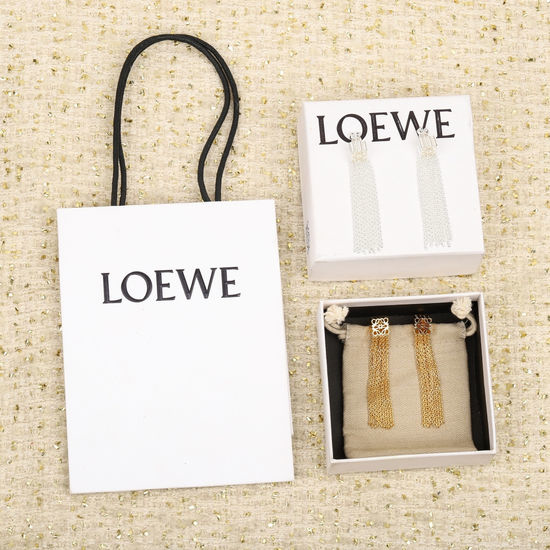 Loewe Diamond Shape Tassel Earrings