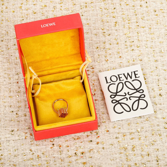 Loewe Engraved Rhombus Buckle Ring