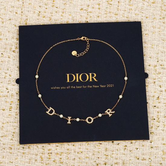 Christian Dior CD Rhinestone Star Necklace Exquisite Craft