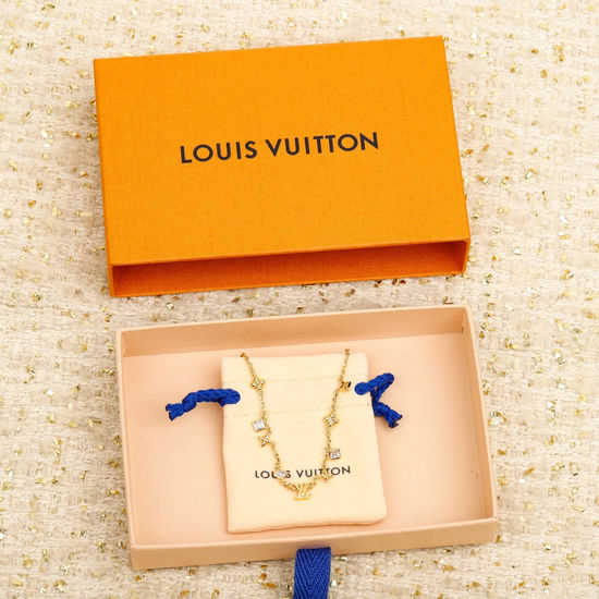 Louis Vuitton LV Adjustable Chain Bracelet Necklace Set