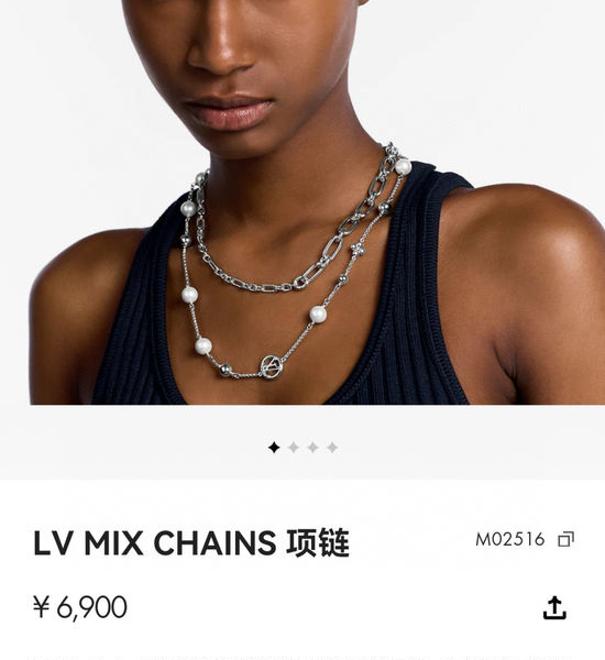 Louis Vuitton LV Multi-Chain Floral Pendant Necklace
