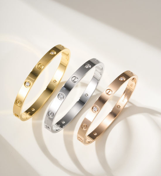 Cartier Single Open Four Diamond Bangle