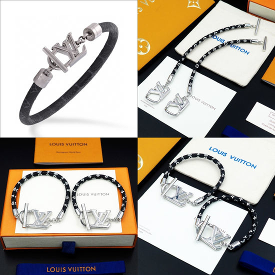 Louis Vuitton LV Canvas Cord Lasso Buckle Bangle